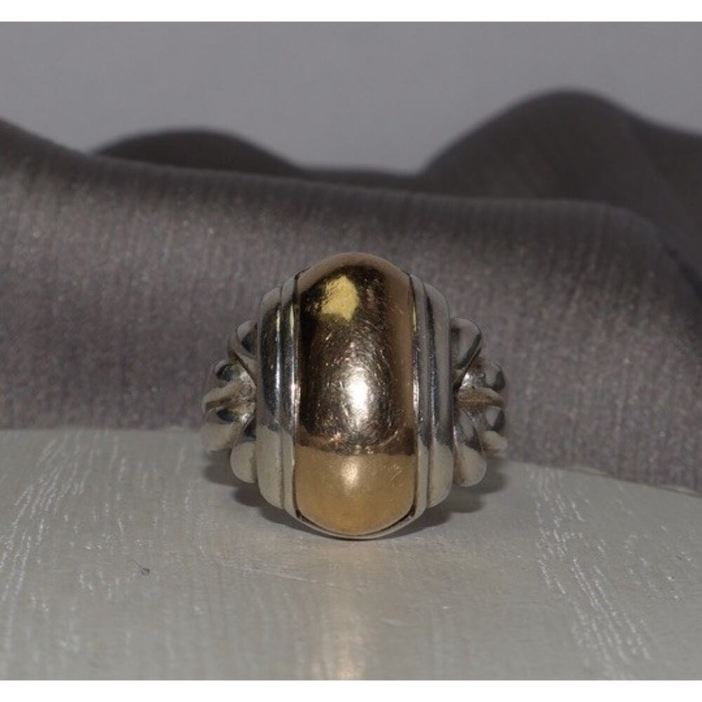Retired James Avery 925 & 14k Large Knot Ring 15.9G / Sz 8